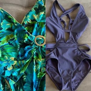 2- one piece swimsuits